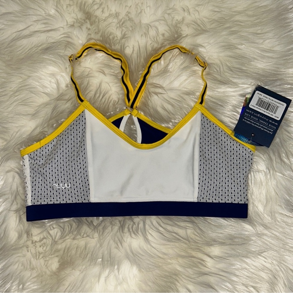 New! nuyu State of Mind NCAA Michigan Wolverines Sporty Bralette with Keyhole